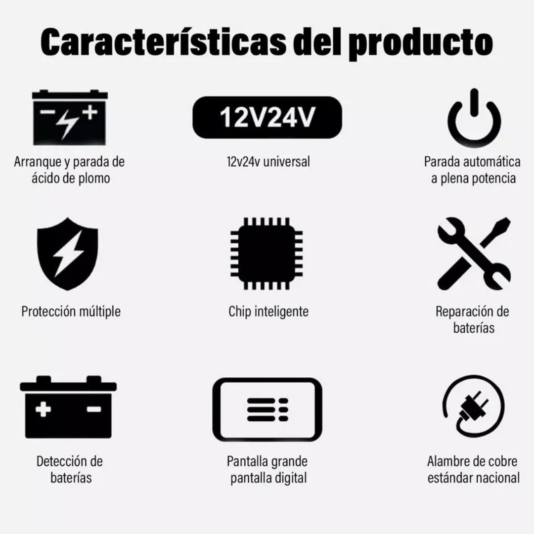 Cargador de emergencia para batería de autos - Power Track™