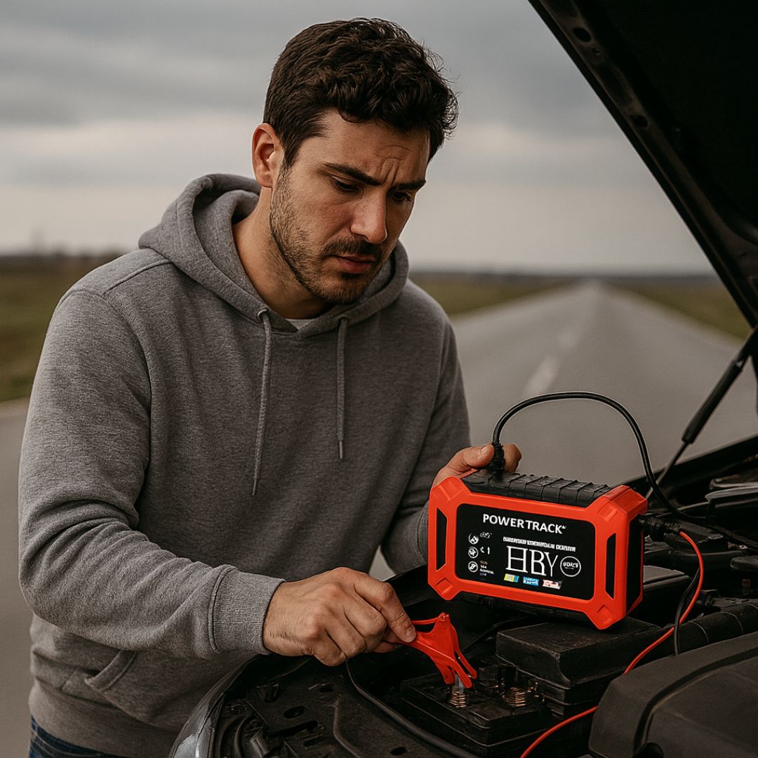 Cargador de emergencia para batería de autos - Power Track™