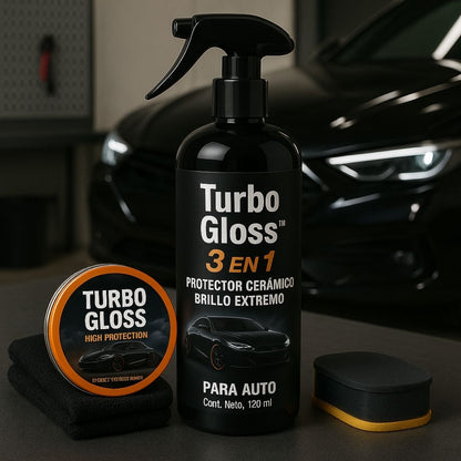 Protector cerámico con brillo extremo 3 en 1 para auto - Turbo Gloss™